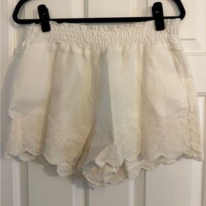 Jade by Johnny Was Embroidered Linen Shorts – Size M